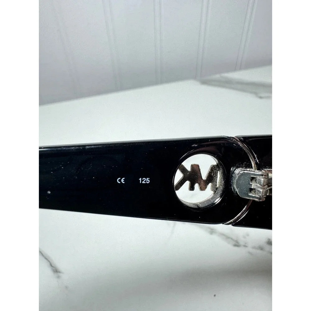 Michael Kors Antigua M2730S 001 Black Oversized Sunglasses with MK Logo Silver
